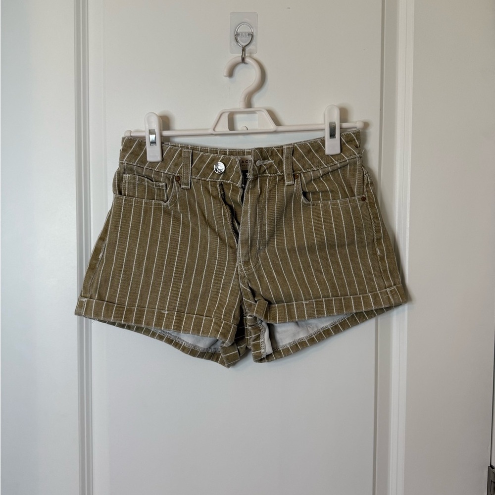 PacSun Striped Tan Shorts